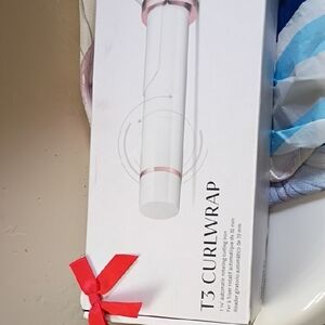 T3 CurlWrap Automatic Curling Iron - White & Rose Gold Accents